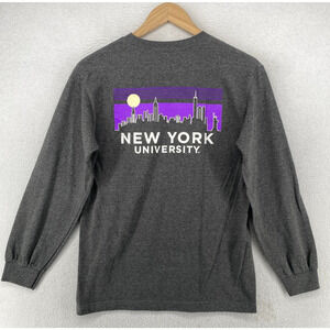 NYU Shirt Mens S New York University VIOLETS NY College Campus Basic Gray